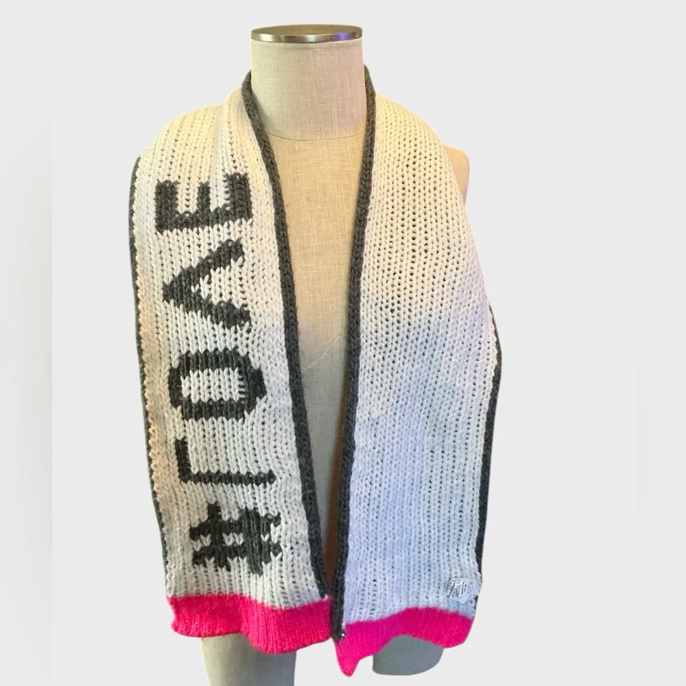 The Children's Place Gray and Pink Knit Scarf #LOVE